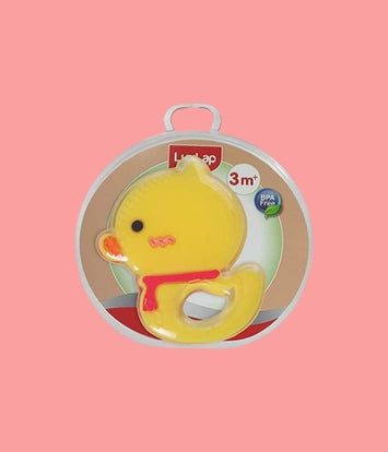 LuvLap Silicon Duck Teether - Yellow