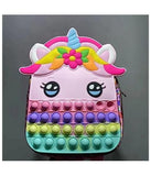 Silicone Push Bubble Unicorn School Bag