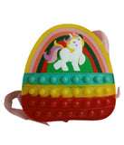 Silicone Push Bubble Unicorn School Bag