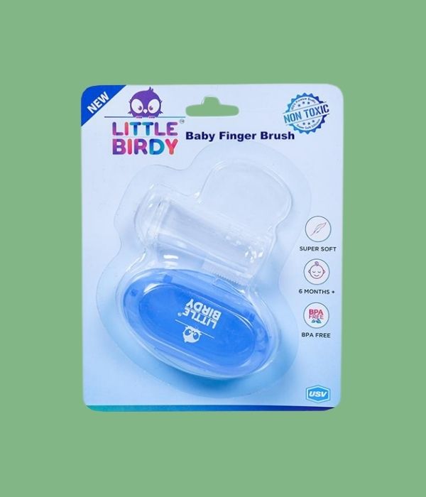 Little Birdy Finger Brush, Blue