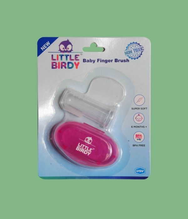 Little Birdy Finger Brush, Pink