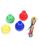 Little Fingers 3 in 1; Bullet Blocks, Nuts Bolts & Button Thread Blocks - 90 Pieces