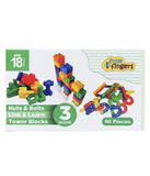 Little Fingers 3 in 1; Nuts Bolts, Link & Learn, Town Block Toys - 90 Pieces