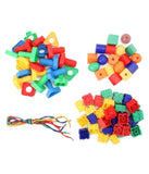 Little Fingers 3 in 1; Nuts Bolts, Tower Blocks & Beads Play - 72 Pieces