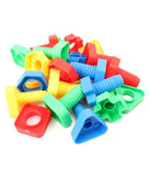 Little Fingers 3 in 1; Nuts Bolts, Tower Blocks & Beads Play - 72 Pieces