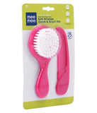 Mee Mee Easy Grip, Bristled Comb And Brush Set - Dark Pink