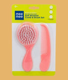 Mee Mee Easy Grip, Bristled Comb & Brush Set - Light Pink