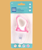 Mee Mee Fruit And Food Nibbler With Silicone Sack - Pink & White