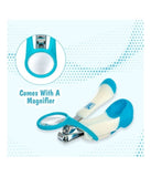 Mee Mee Gentle Nail Clipper With Magnifier - White & Blue