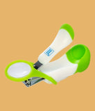 Mee Mee Gentle Nail Clipper With Magnifier - White & Green