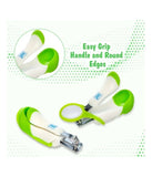 Mee Mee Gentle Nail Clipper With Magnifier - White & Green