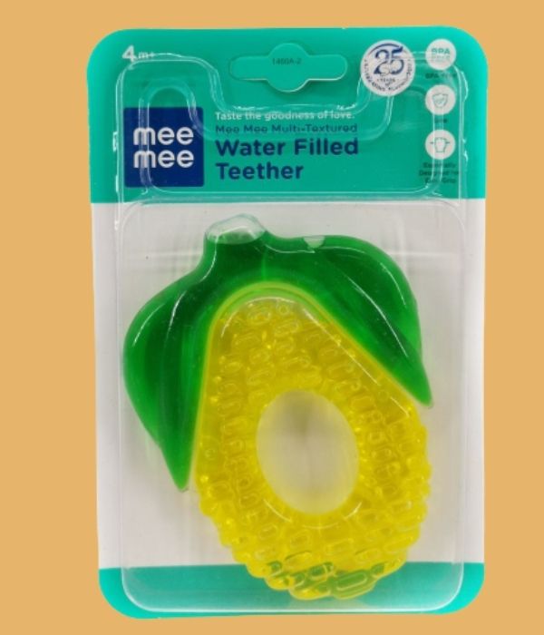 Mee Mee Multi-Textured Water Filled Teether -Green, Yellow