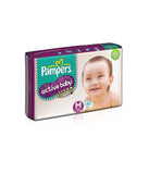 Pampers Active Baby Taped Diapers, Medium Size (M) 62 Count