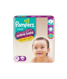 Pampers Active Baby Taped Diapers, Medium Size (M) 90 Count