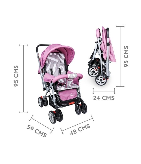 R For Rabbit Lollipop Lite Colorful Stroller Pram With Easy Fold- Purple  Grey