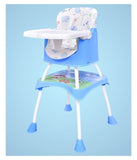 R for Rabbit Cherry Berry Grand The Convertible 4 in 1 High Chair Elephant Print - Blue