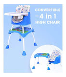 R for Rabbit Cherry Berry Grand The Convertible 4 in 1 High Chair Elephant Print - Blue