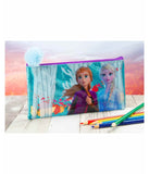 Winmagic Frozen 2 Confetti Pencil Case With 3 Pc Stationary Set